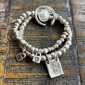 UNO de 50 -set or separate. Sterling Silver Bracelet.
Handmade in SPAIN.